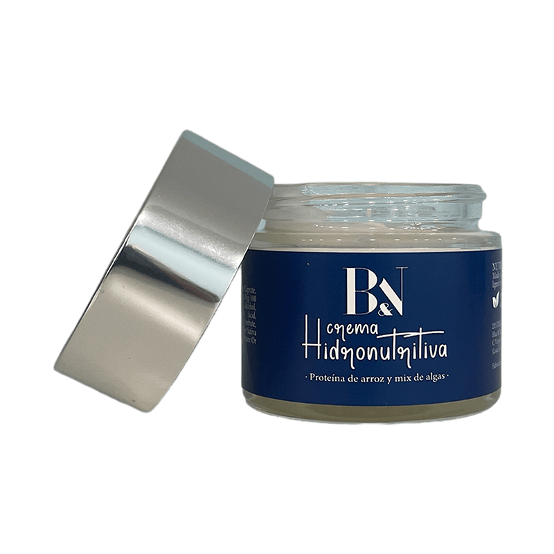 El bote de la crema facial hidratante de Blue & Nat