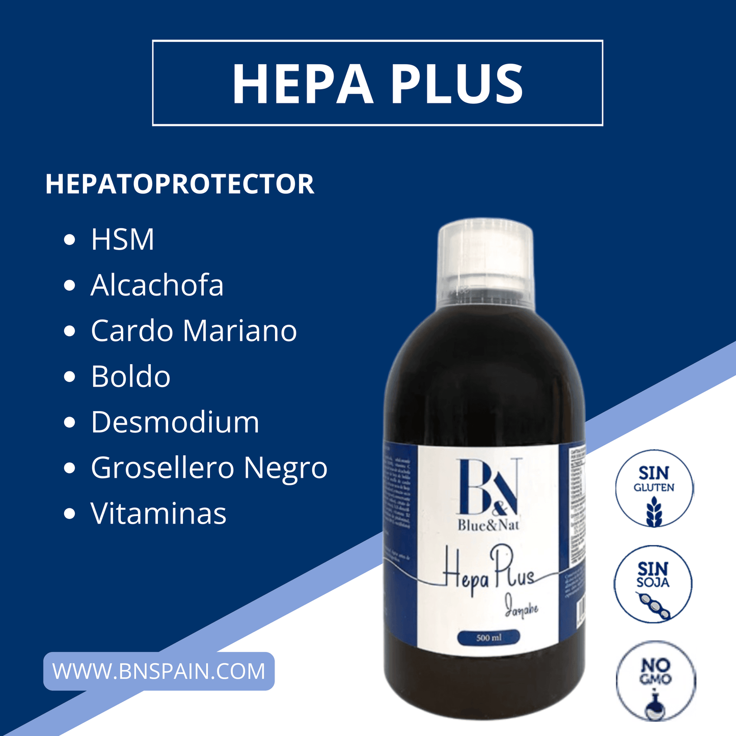 De que esta formado Hepa plus jarabe de Blue and Nat 7 ingredientes