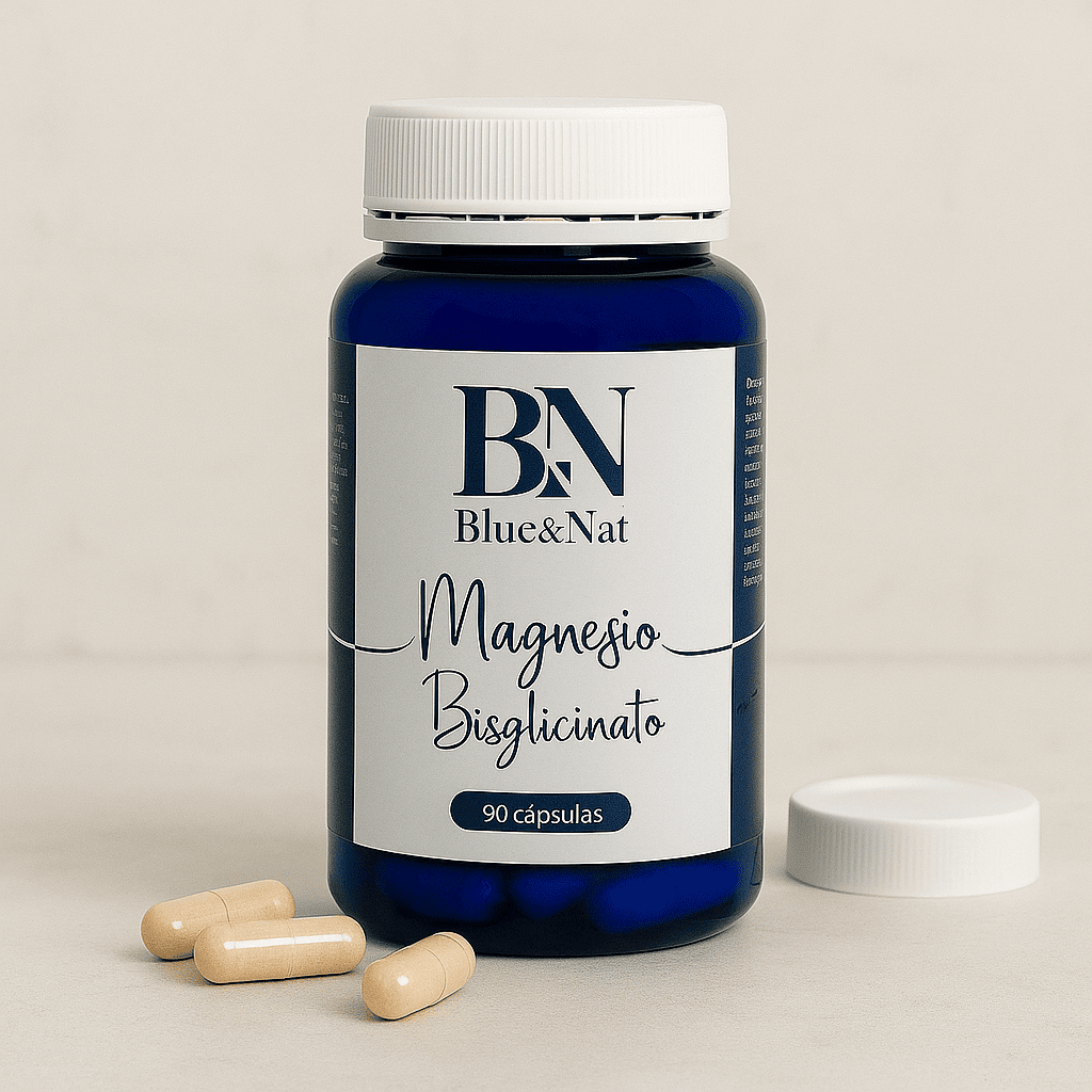bisglicinato de magnesio de alta biodisponibilidad de pie sobre una encimera