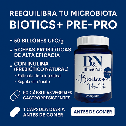 Que contiene biotics pre-pro y como tomarlo